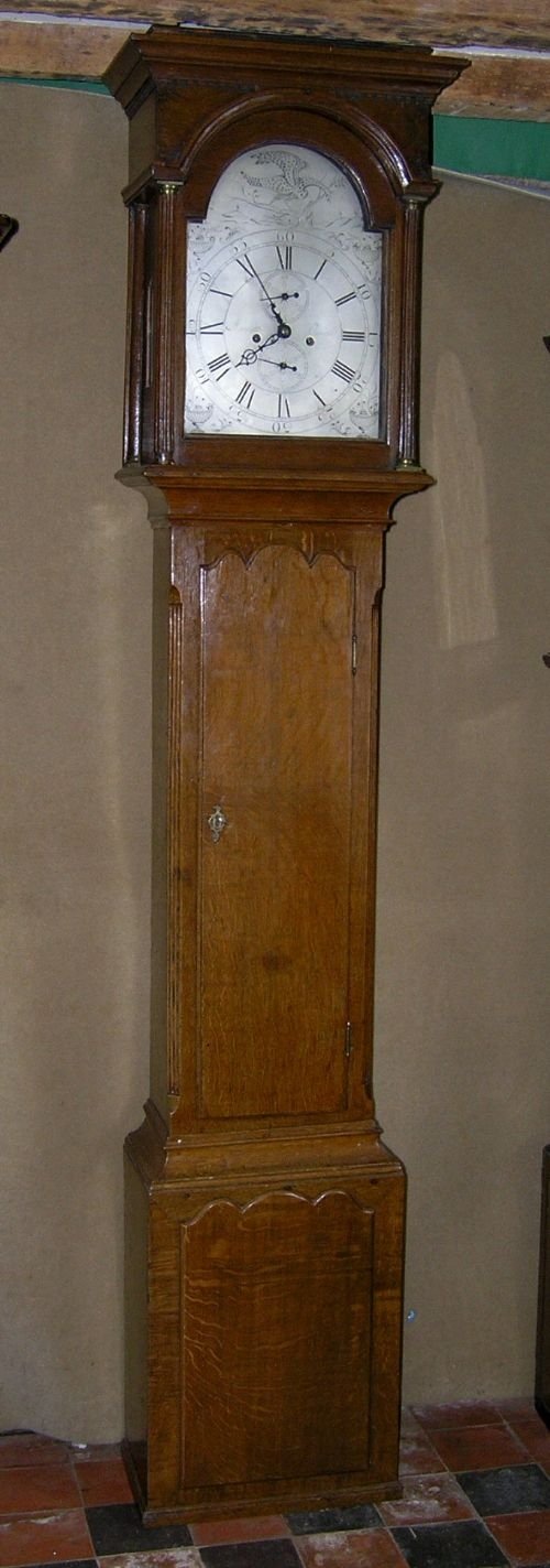18th Cent Oak 8 Day Longcase Clock